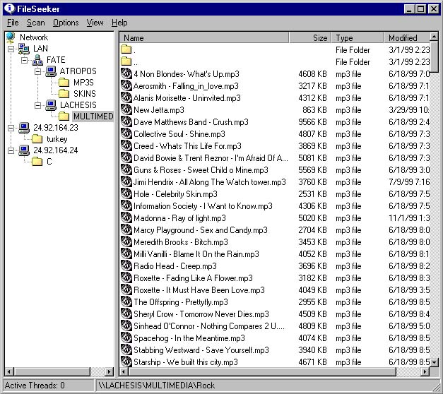 screenshot of fileseeker